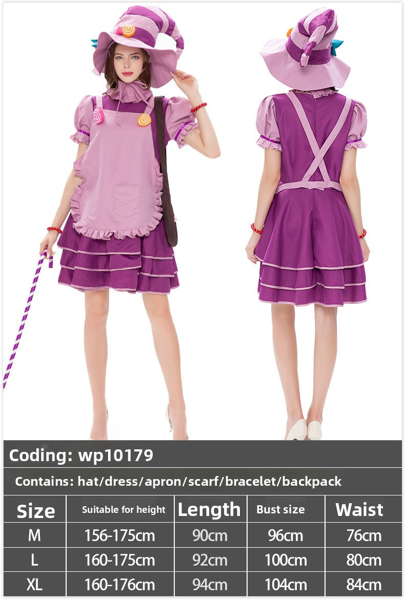Halloween Witch Costume Dress - Cotton