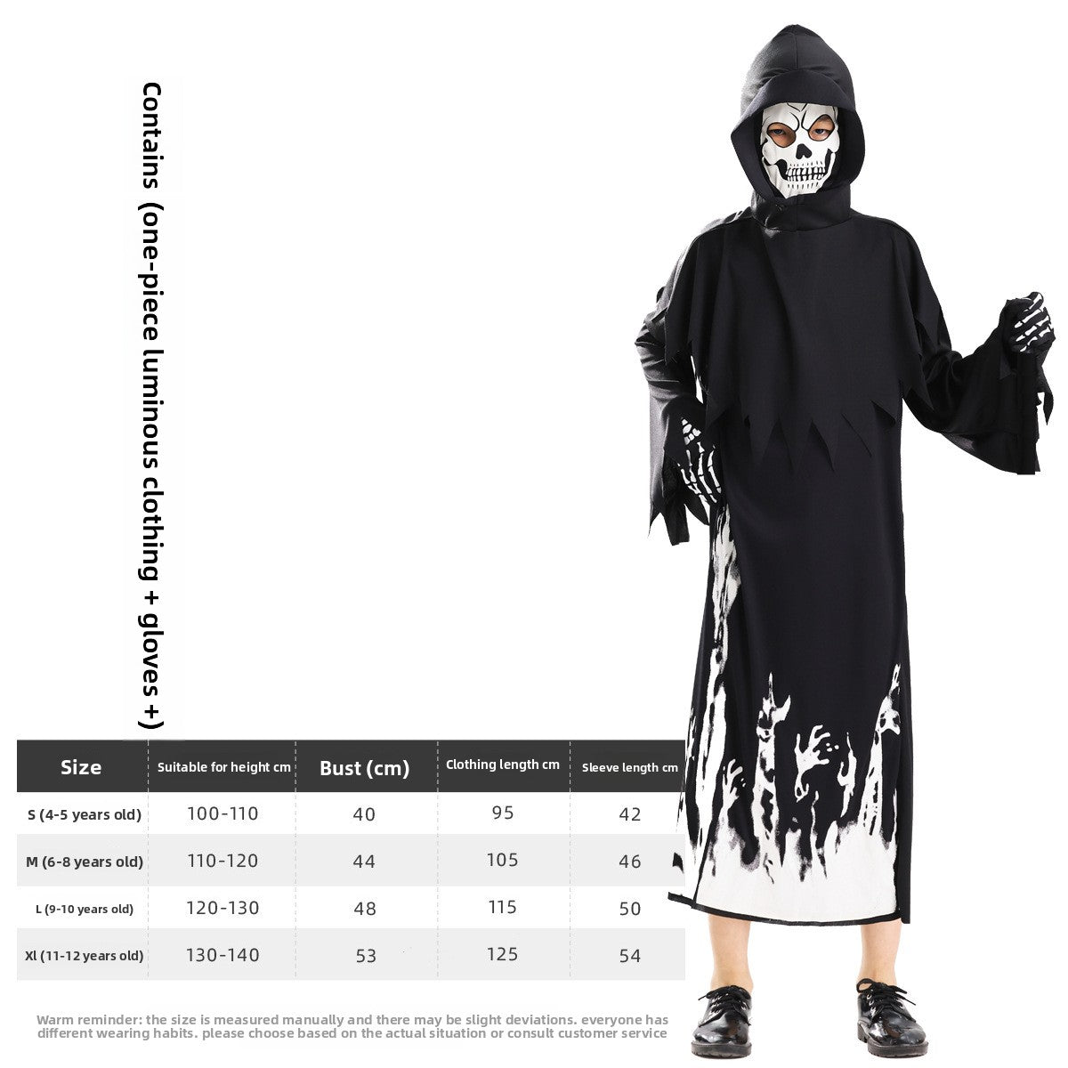 Halloween Glow-in-the-Dark Cosplay Costume