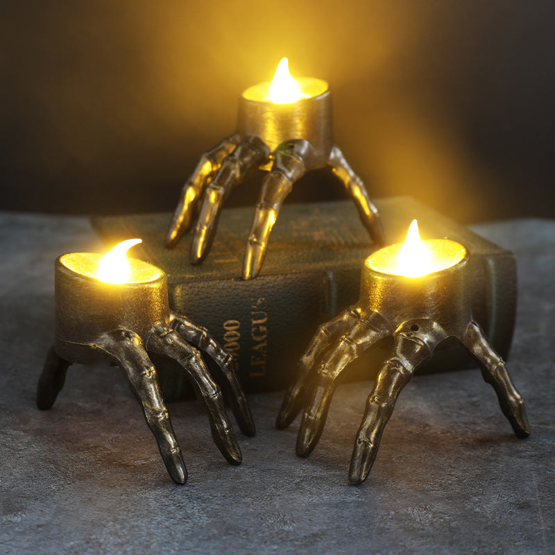 Halloween Skull and Skeleton Hand Candle Light - PVC