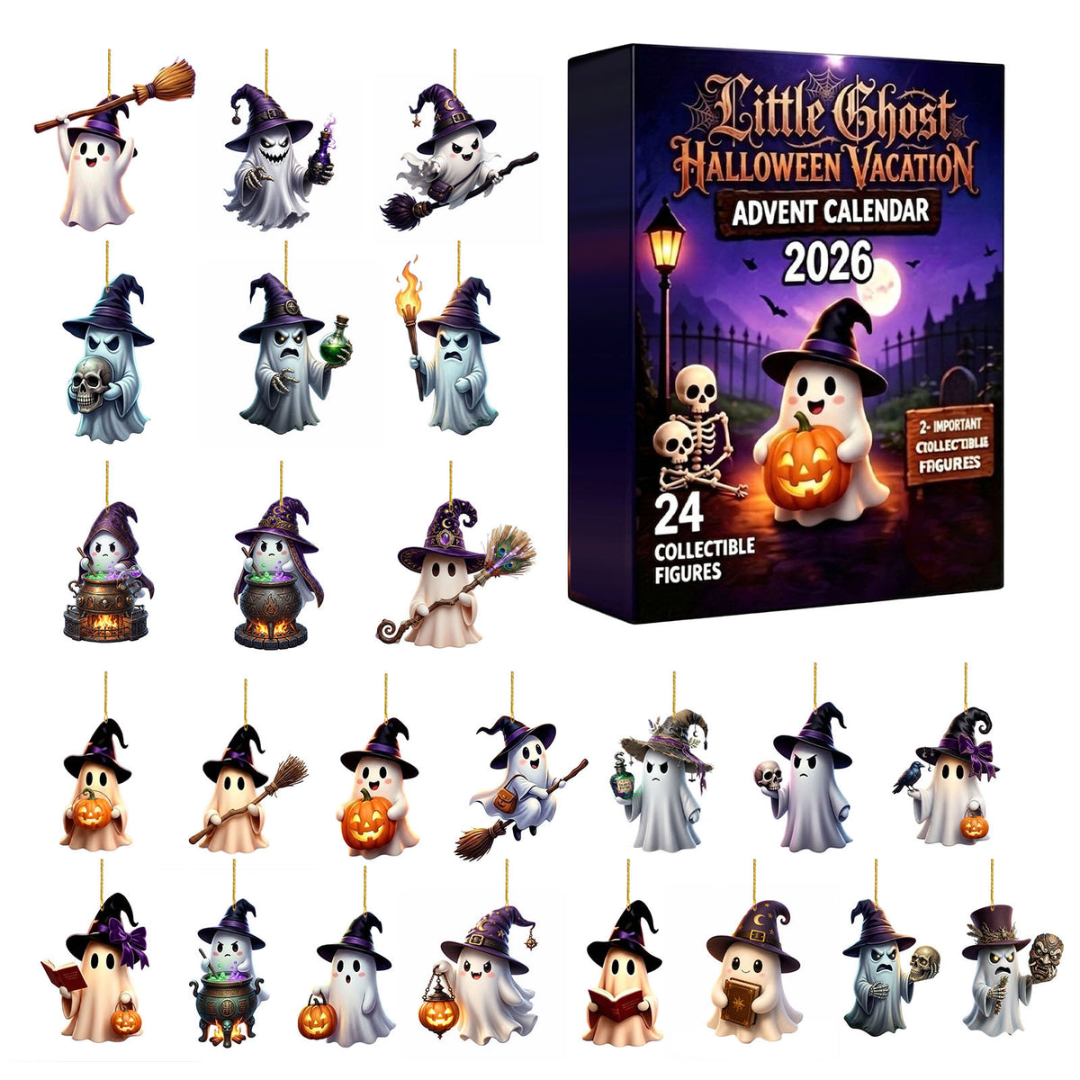 Halloween Ghost Advent Calendar - Acrylic