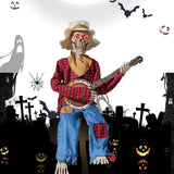 Animated Banjo Skeleton Halloween Decoration