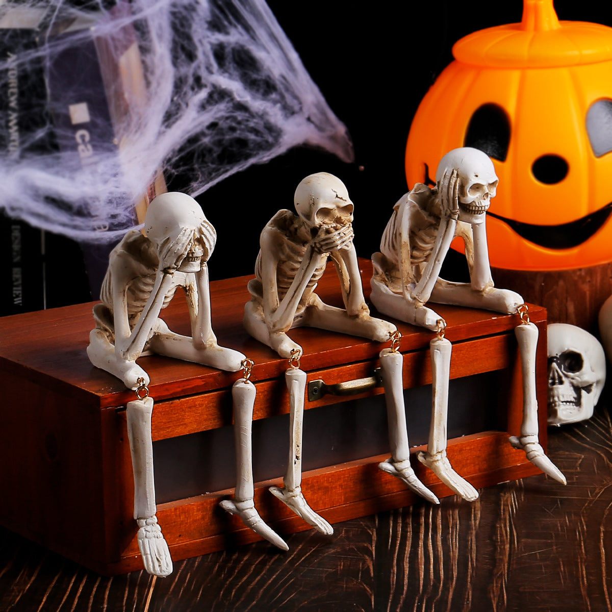 Halloween Skeleton Resin Decorations