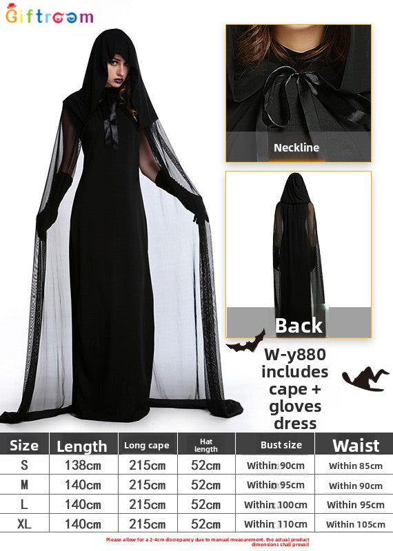 Halloween Witch Costume Dress - Cotton