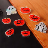Halloween Pumpkin Ghost Hair Clip - PVC