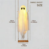 Halloween Large Hanging Swing Ghost with Lights