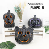 LED Halloween Pumpkin Lantern with Multiple Designs - Plastic