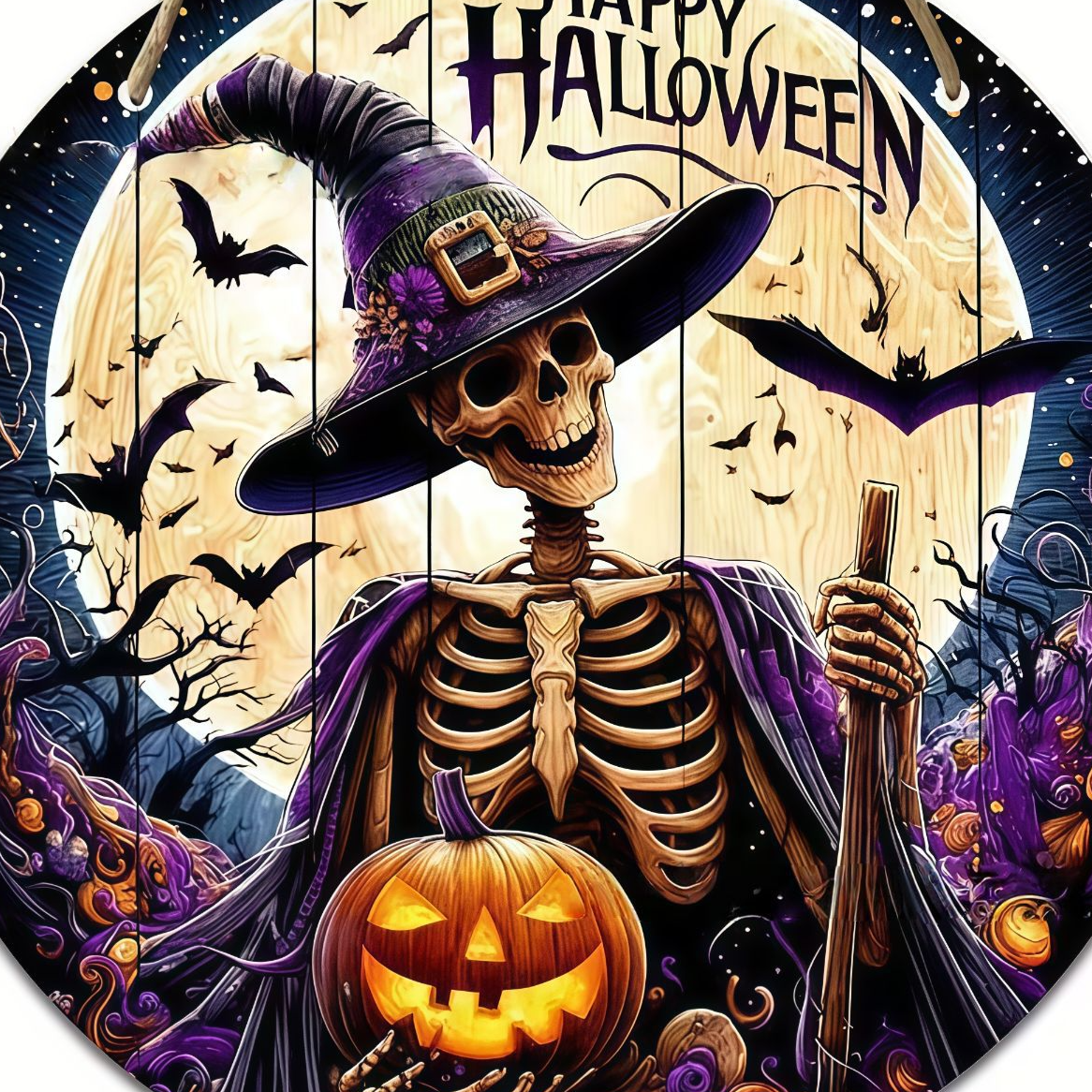 Halloween Boxwood Wall and Door Sign