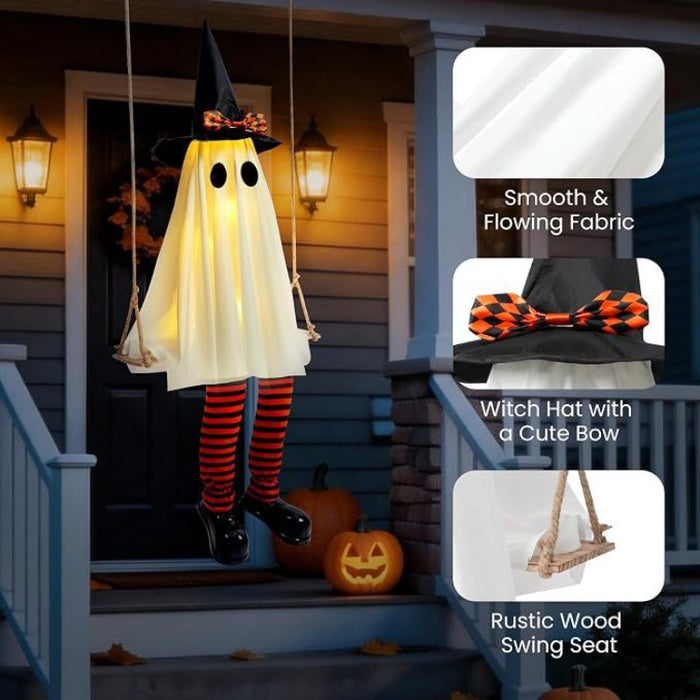 Halloween Wizard Ghost LED Lights - Fabric