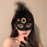 Halloween Anime Half-Face Mask - Plastic