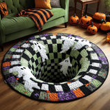 Halloween and Christmas Round Rug