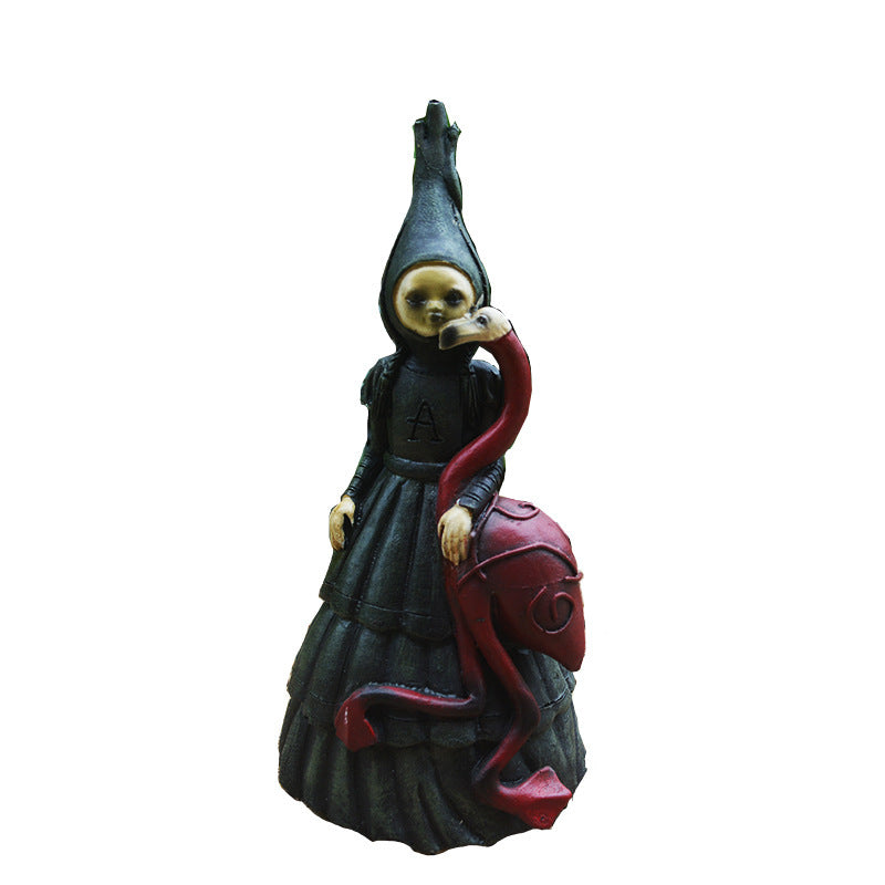 Halloween Witch Resin Garden Decoration
