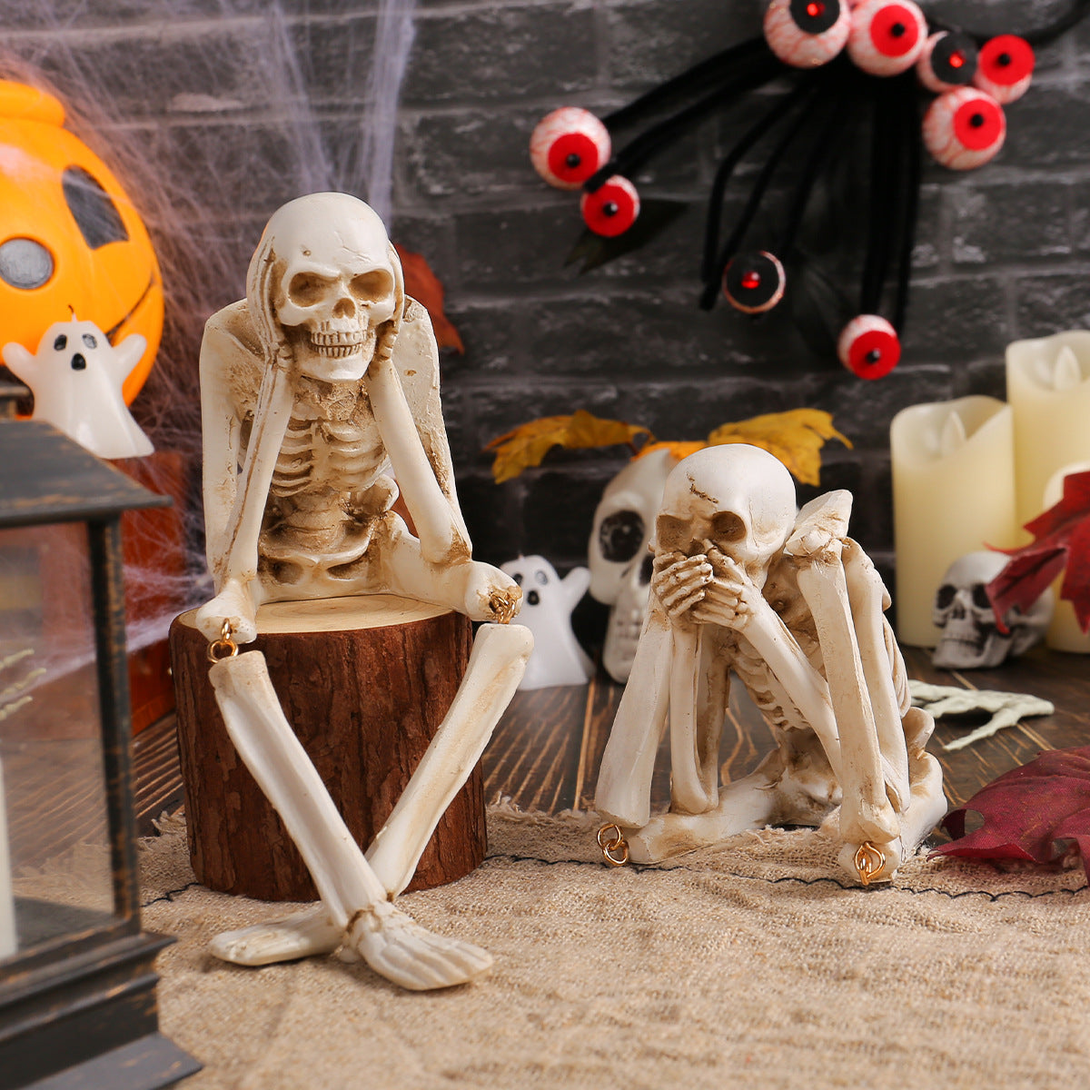Halloween Resin Skull Figurines