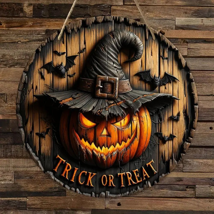 Halloween Wooden Hanging Sign - 20 cm