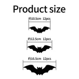 Halloween 3D Spider and Bat LED Wall Stickers - PVC