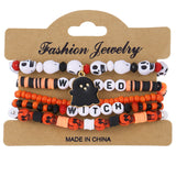 Halloween Pumpkin and Skull Bracelet