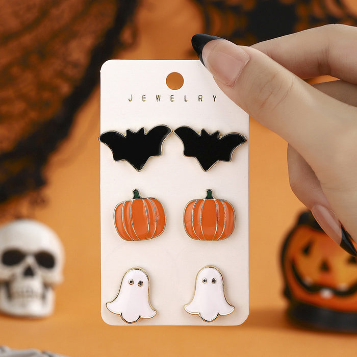 Halloween Cartoon Earrings Set