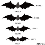 3D Halloween Bat Wall Stickers - PVC