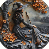 Halloween Boxwood Hanging Door Sign