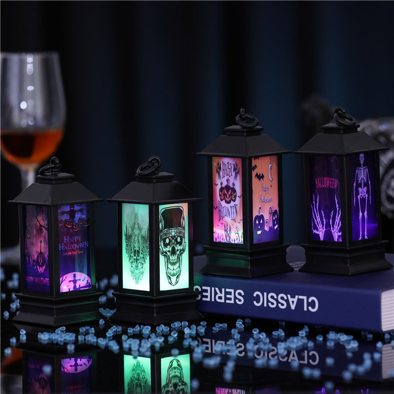 Halloween Glowing Oil-Style Lantern - Plastic