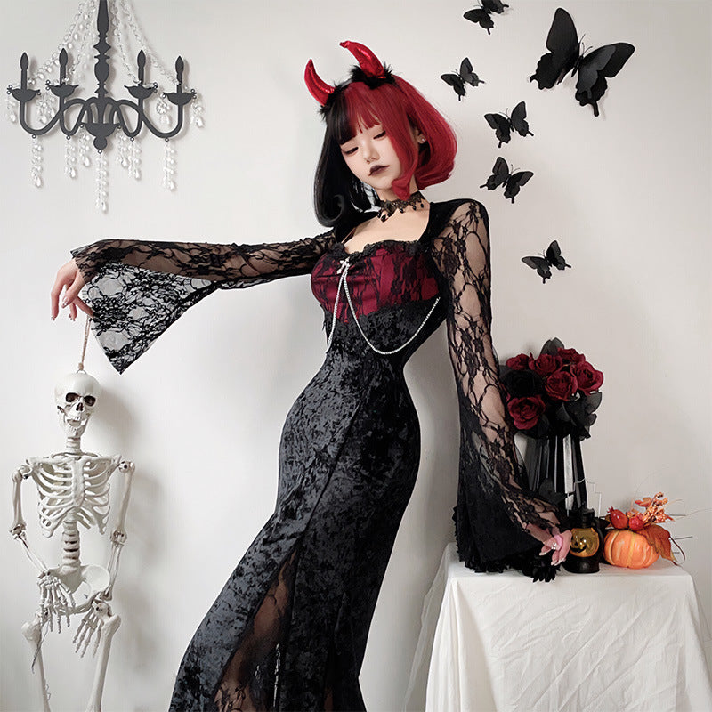 Halloween Gothic Black Costume Dress