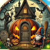 Halloween Boxwood Wall and Door Sign