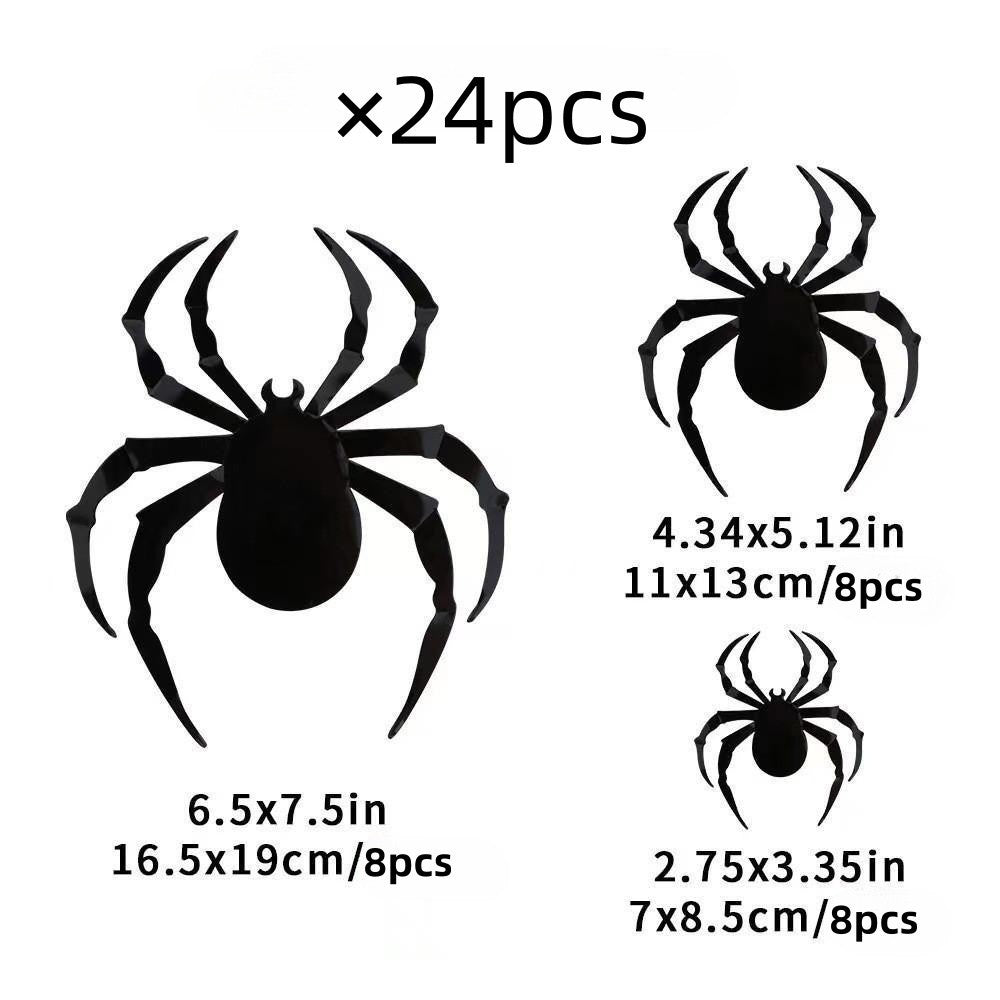 Halloween 3D Bat and Spider Wall Stickers - PVC