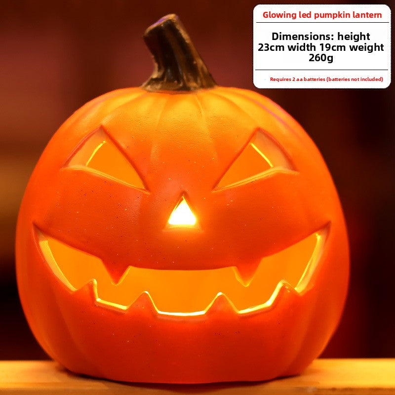 Halloween Light-Up Pumpkin Lantern - Plastic