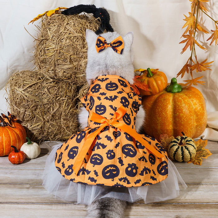 Halloween and Christmas Dog Dress - Witch and Bat Designs - Polyester