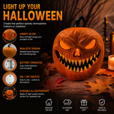 Halloween Sound-Activated Glowing Pumpkin Lantern - Plastic