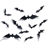 3D Halloween Bat Wall Stickers - PVC