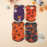 Halloween Pet Vest Pumpkin Print - Polyester