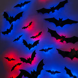Halloween Flashing LED Bat Wall Stickers - PVC