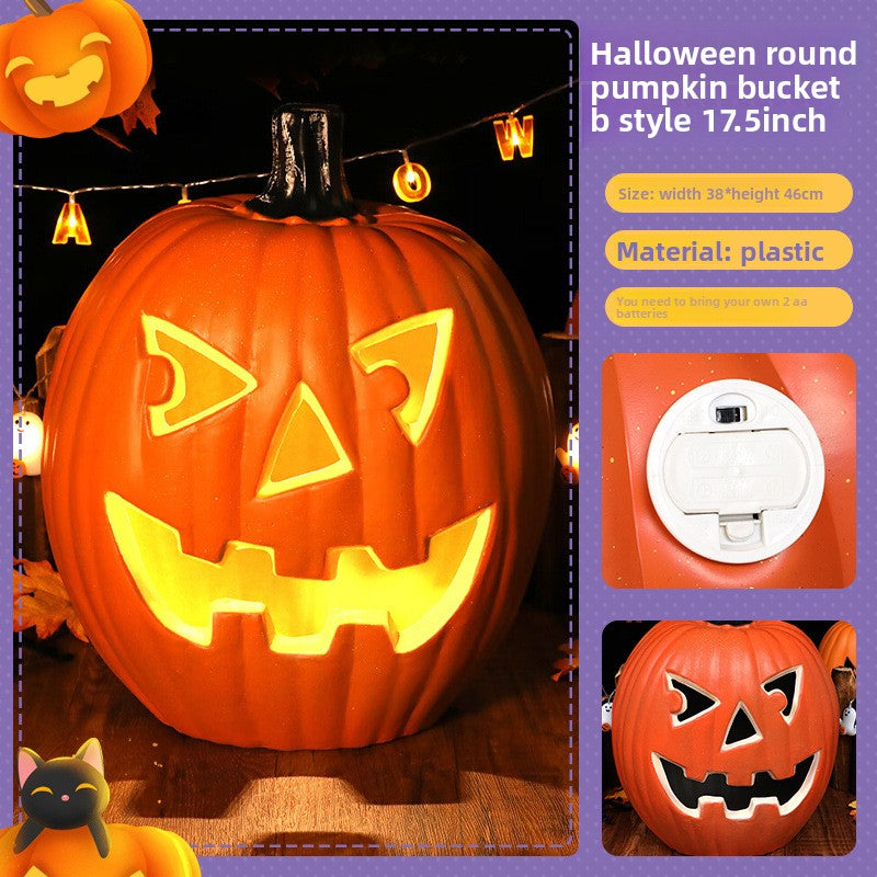 Halloween LED Pumpkin Decorations - Plastic