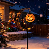 Halloween Black Cat and Pumpkin Garden Light - Metal