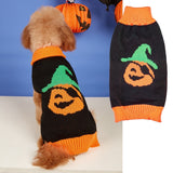 Halloween Pumpkin Knit Pet Sweater - Acrylic