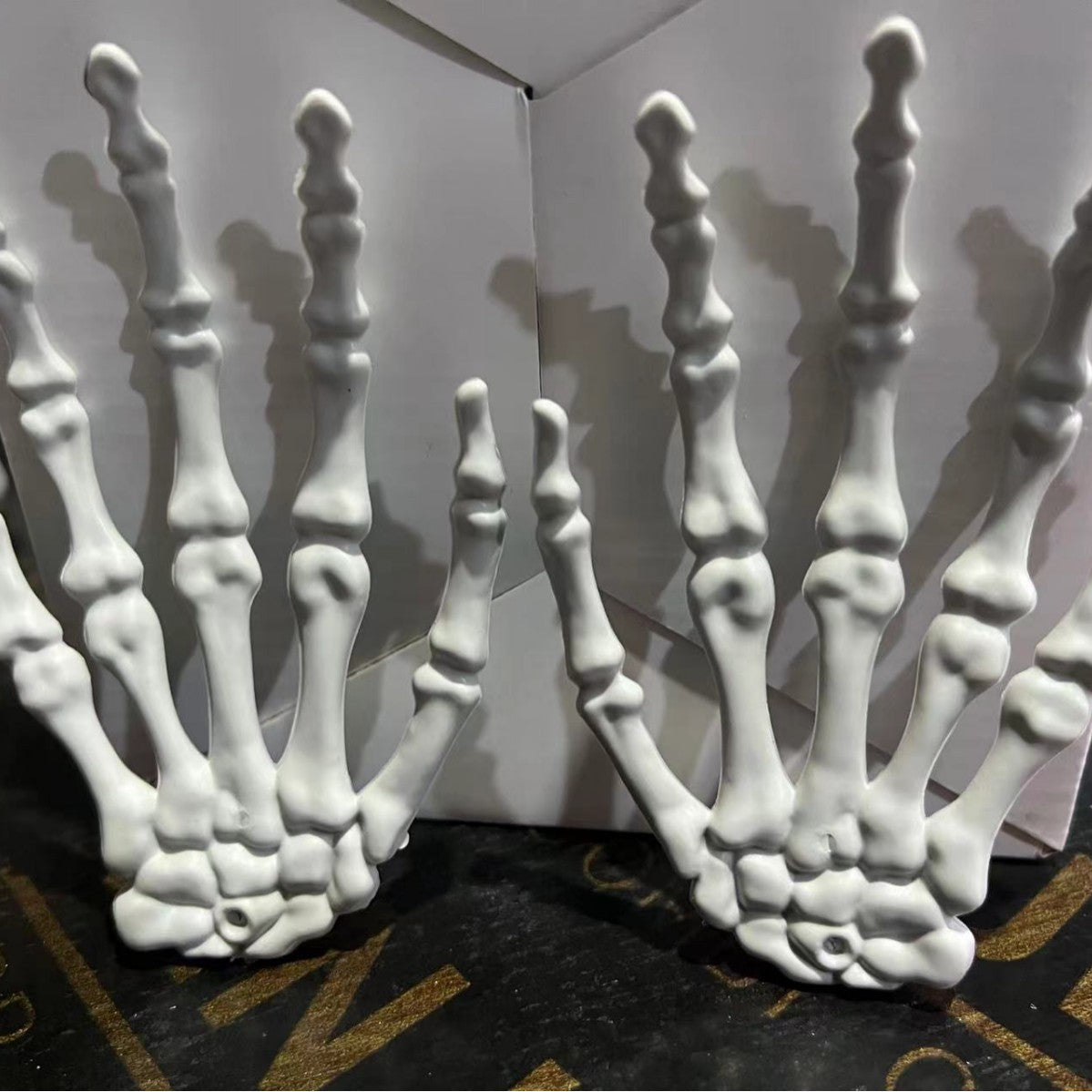 Halloween Plastic Skeleton Hand Props - Pair