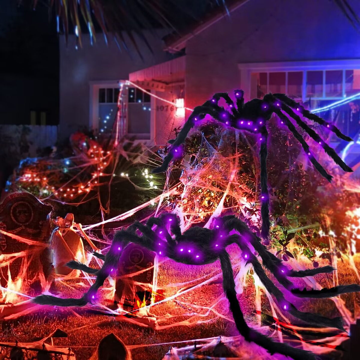 Halloween Light-Up Spider Decoration