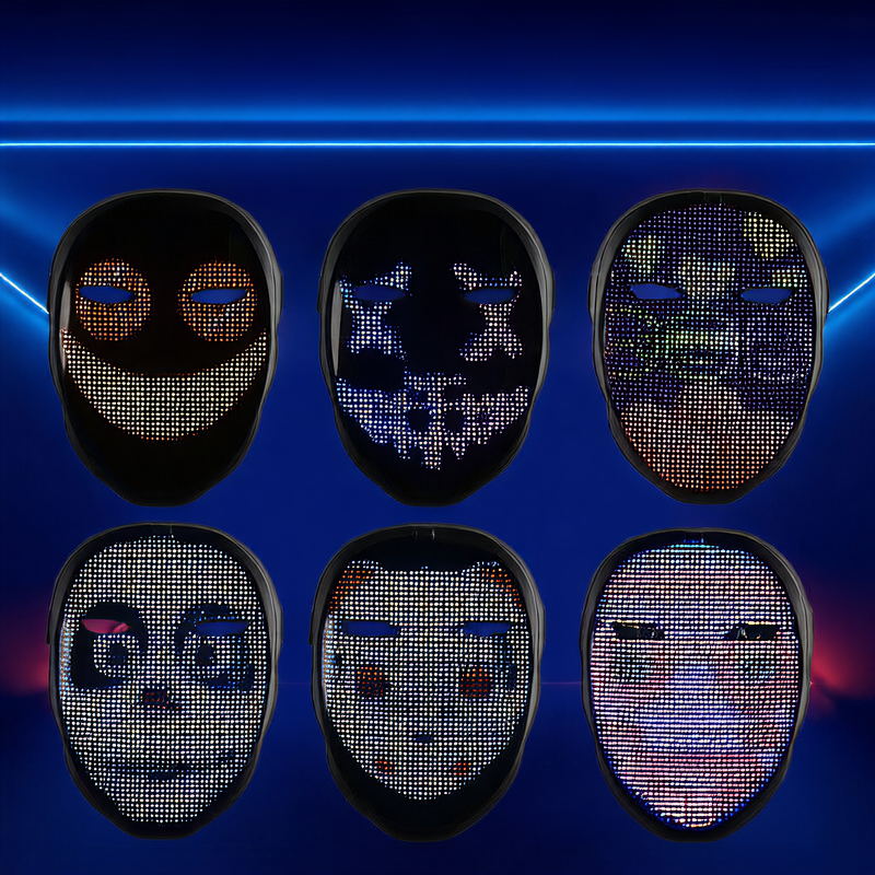Halloween App-Controlled LED Mask - Rechargeable