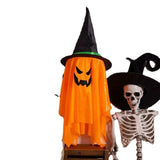 Luminous Wizard Hat Halloween Decoration with Warm Light - Cloth