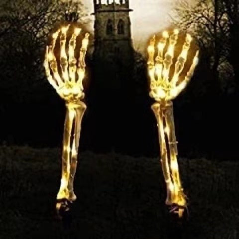 Halloween LED Skeleton Hand Garden Stake Light - Plastic