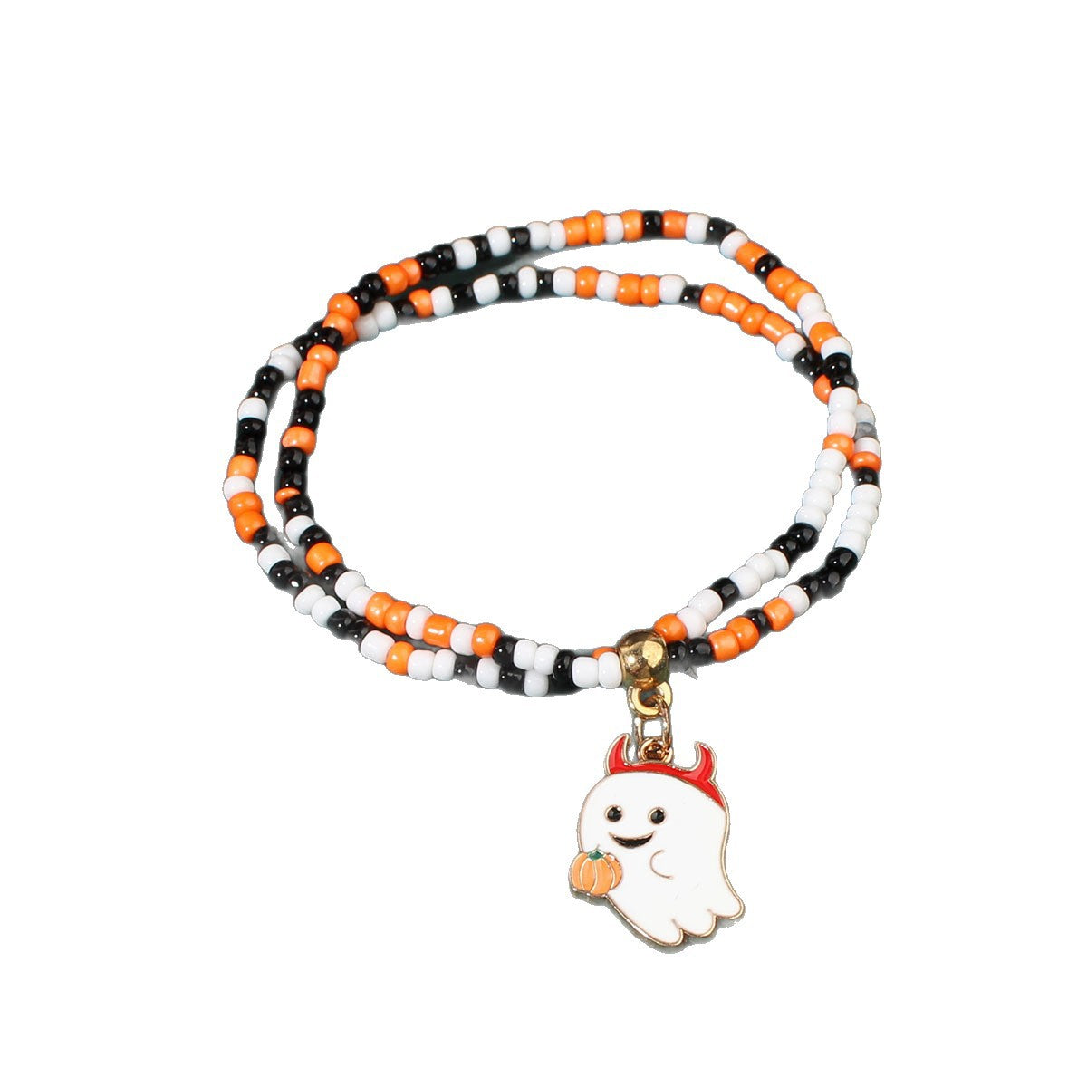Halloween Beaded Bracelets - Pumpkin, Bat and Ghost Designs