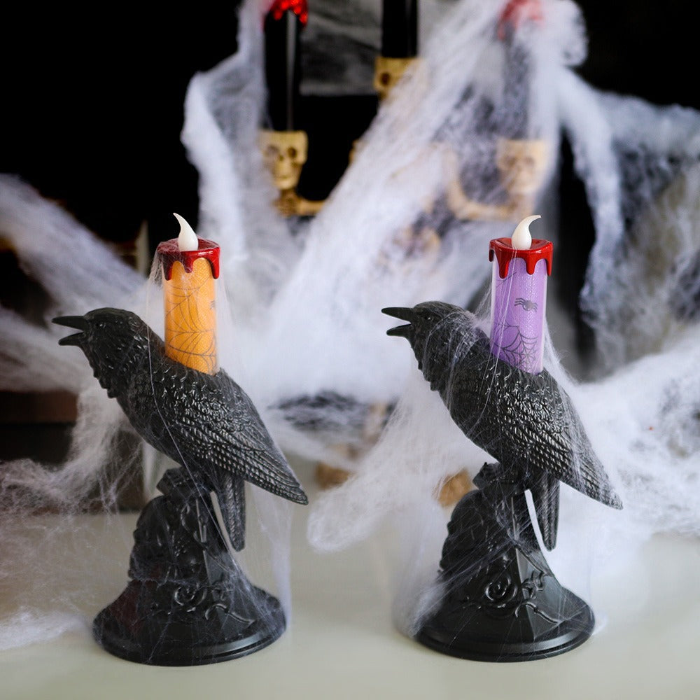 Halloween Crow LED Flameless Candle - Plastic