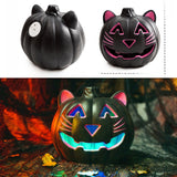 LED Halloween Pumpkin Lantern with Multiple Designs - Plastic