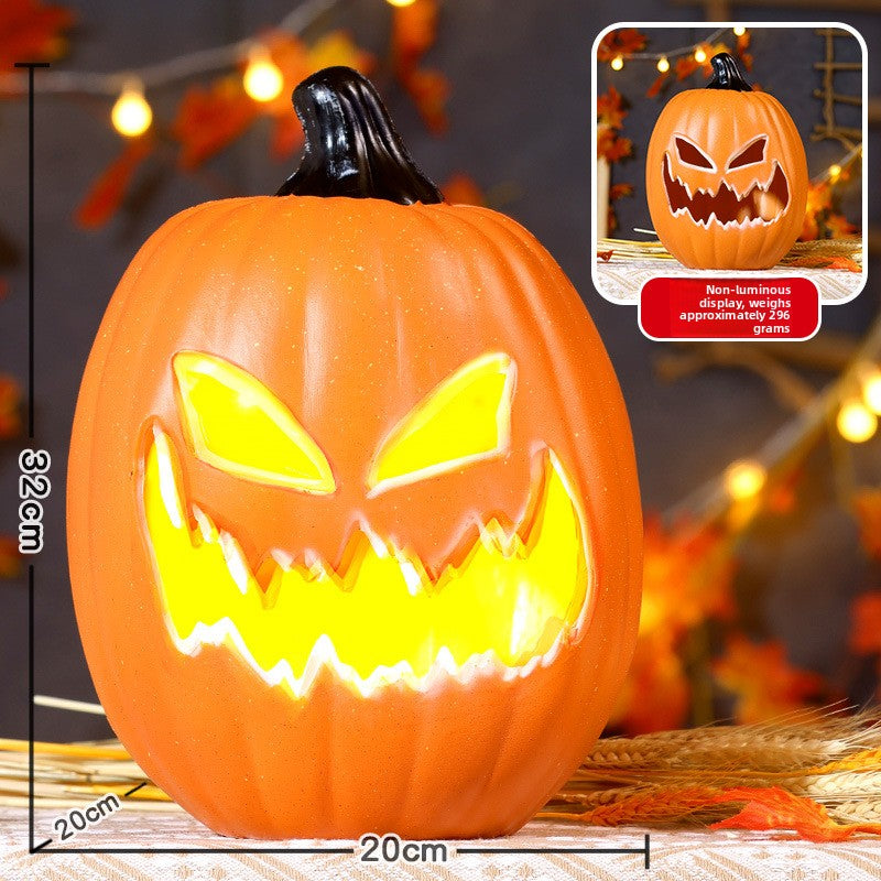 Halloween Light-Up Pumpkin Lantern - Plastic