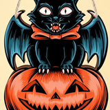 Halloween Boxwood Door Decoration
