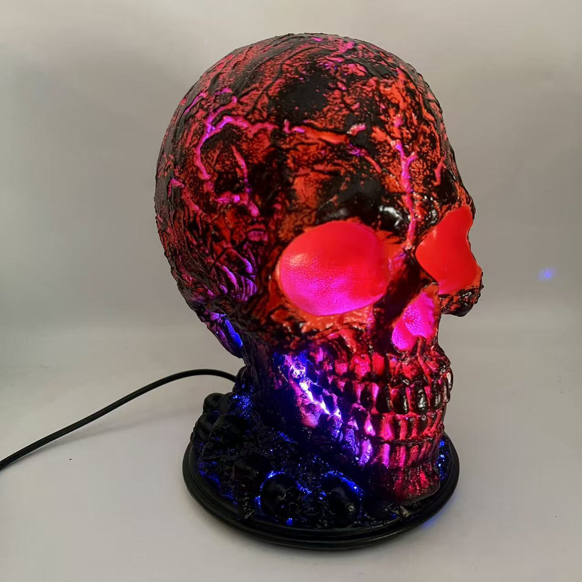Halloween Skull LED Light Garden Decor - Resin