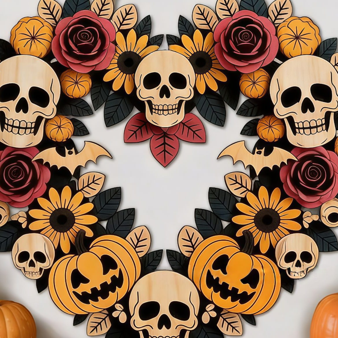 Halloween Printed Boxwood Door Sign