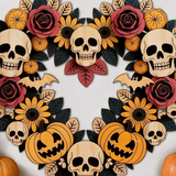 Halloween Printed Boxwood Door Sign