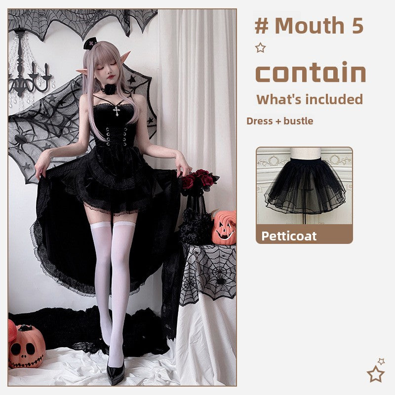 Halloween Gothic Costume Dress - Black and Red