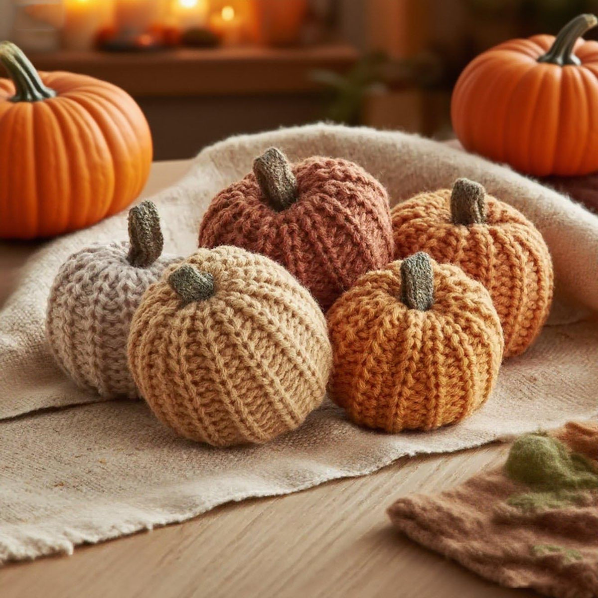 Halloween Fabric Pumpkin Decoration - Polyester